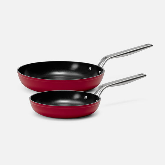 Serpenyő szett Meda 4.0, ø 20 cm + ø 26 cm, 2 db - Serpenyők tapadásmentes kerámia bevonattal, bordó