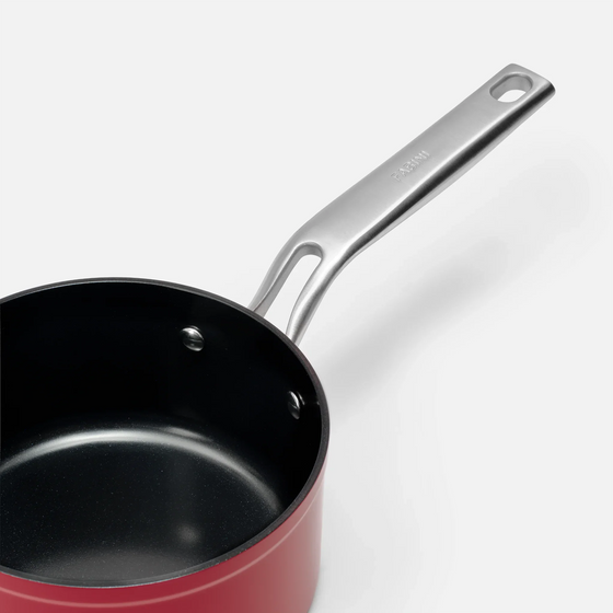 Nyeles lábas Meda 4.0, ø 16 cm (1,3 l) - Tapadásmentes nyeles lábas kerámia bevonattal fedővel, bordó