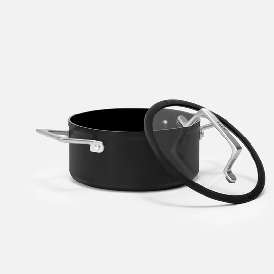 Fazék Meda 4.0, ø 20 cm (2,4 l) - Tapadásmentes fazék kerámia bevonattal fedővel, fekete