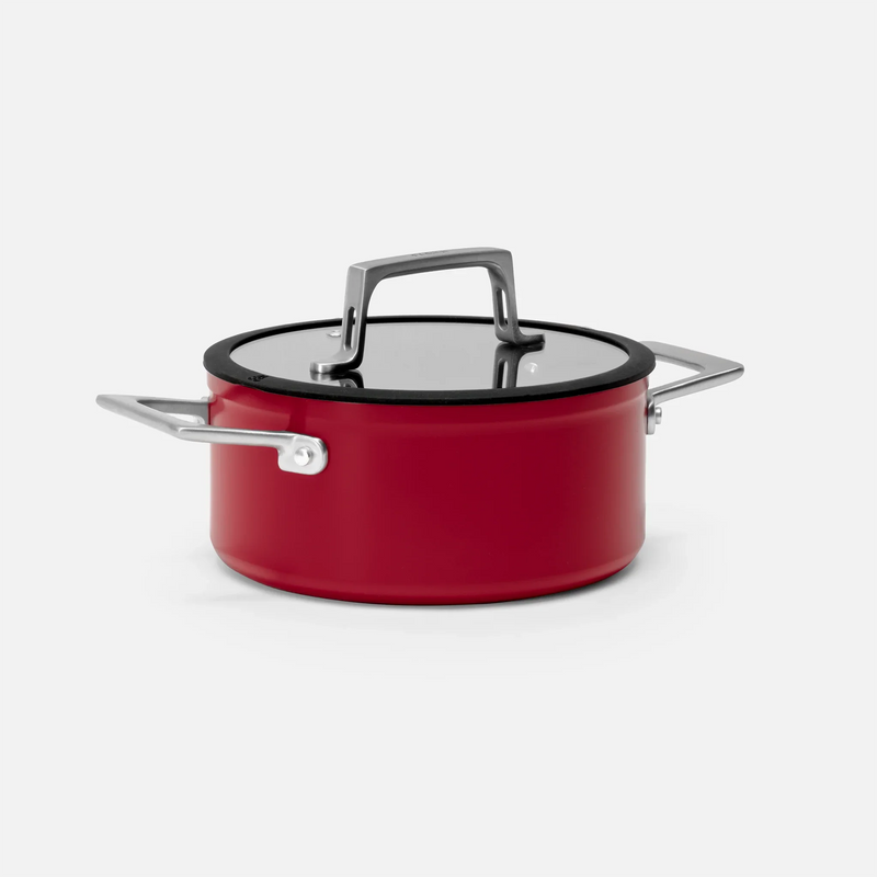 Fazék Meda 4.0, ø 20 cm (2,4 l) - Tapadásmentes fazék kerámia bevonattal fedővel, bordó
