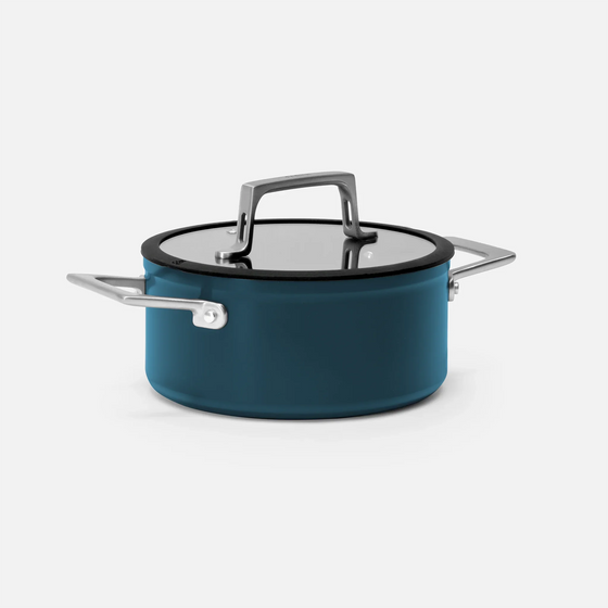 Fazék Meda 4.0, ø 20 cm (2,4 l) - Tapadásmentes fazék kerámia bevonattal fedővel, kék