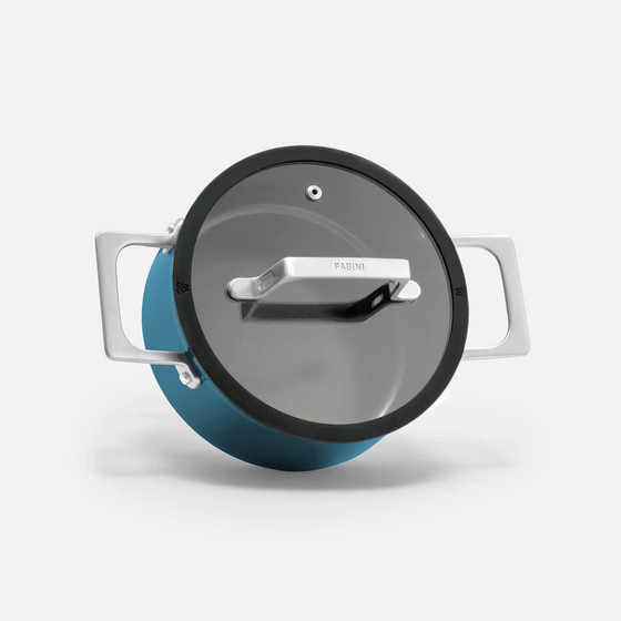 Fazék Meda 4.0, ø 20 cm (2,4 l) - Tapadásmentes fazék kerámia bevonattal fedővel, kék