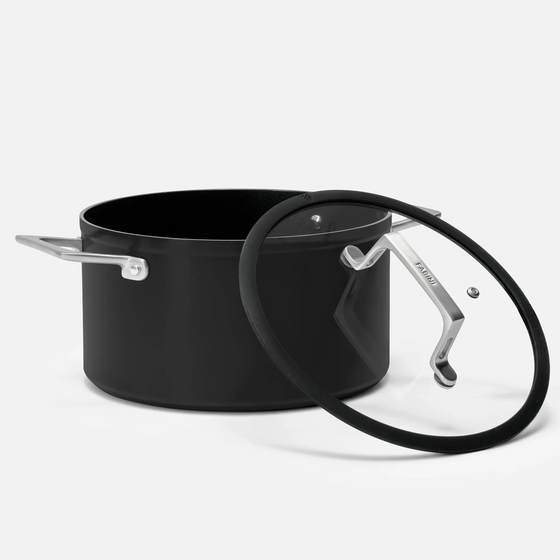 Fazék Meda 4.0, ø 24 cm (5,5 l) - Tapadásmentes fazék kerámia bevonattal fedővel, fekete
