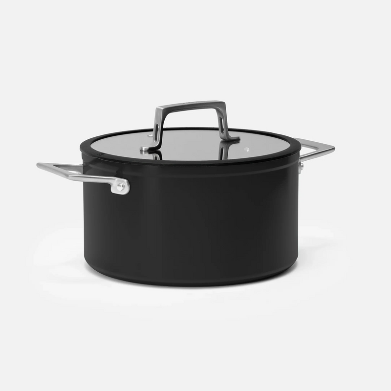 Fazék Meda 4.0, ø 24 cm (5,5 l) - Tapadásmentes fazék kerámia bevonattal fedővel, fekete