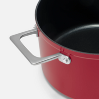 Fazék Meda 4.0, ø 24 cm (5,5 l) - Tapadásmentes fazék kerámia bevonattal fedővel, bordó