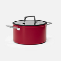 Fazék Meda 4.0, ø 24 cm (5,5 l) - Tapadásmentes fazék kerámia bevonattal fedővel, bordó