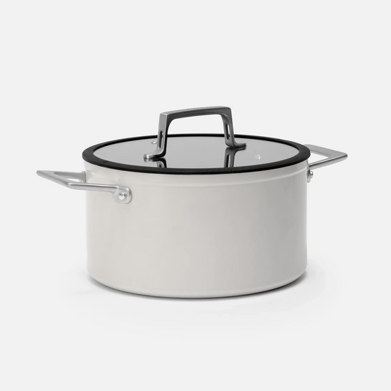 Fazék Meda 4.0, ø 24 cm (5,5 l) - Tapadásmentes fazék kerámia bevonattal fedővel, szürke