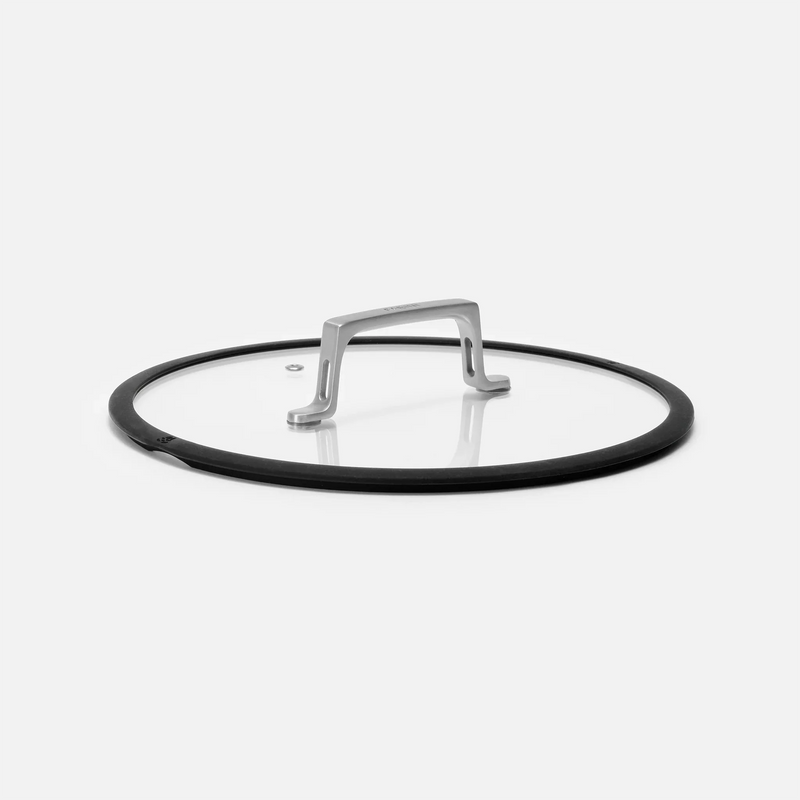 Fedő Meda 4.0, Ø 28 cm - Üvegfedő szilikon peremmel, fekete