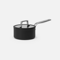 Nyeles lábas Meda 4.0, ø 16 cm (1,3 l) - Tapadásmentes nyeles lábas kerámia bevonattal fedővel, fekete
