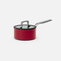 Nyeles lábas Meda 4.0, ø 16 cm (1,3 l) - Tapadásmentes nyeles lábas kerámia bevonattal fedővel, bordó