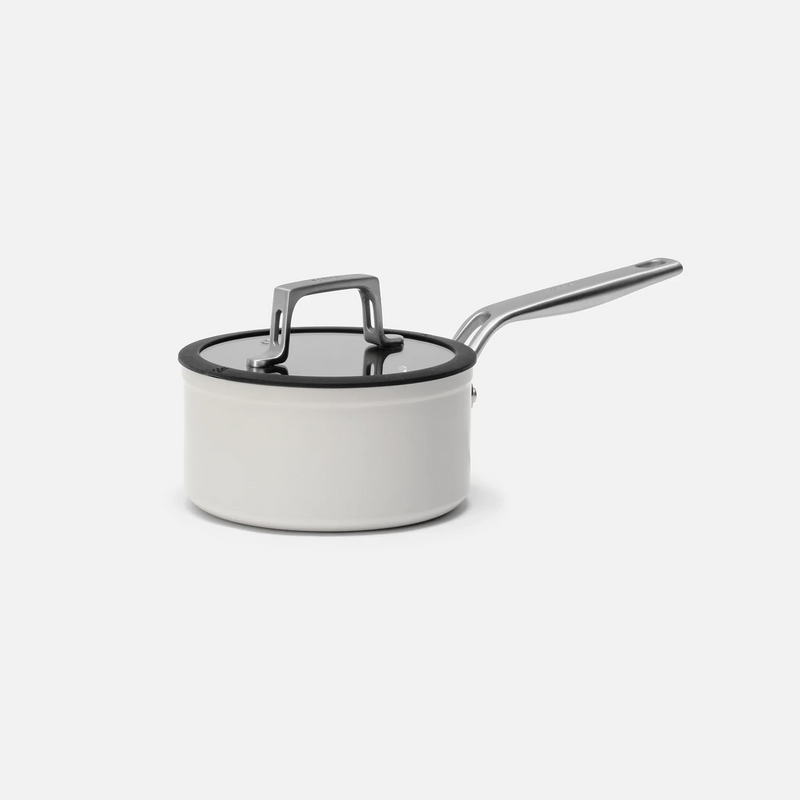 Nyeles lábas Meda 4.0, ø 16 cm (1,3 l) - Tapadásmentes nyeles lábas kerámia bevonattal fedővel, szürke