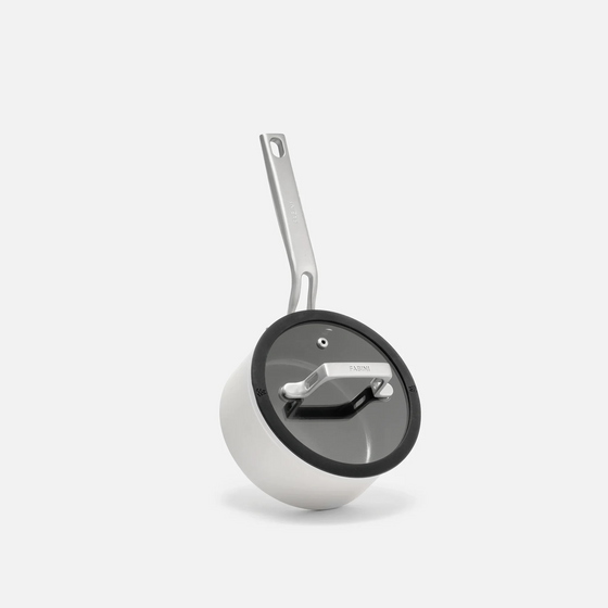 Nyeles lábas Meda 4.0, ø 16 cm (1,3 l) - Tapadásmentes nyeles lábas kerámia bevonattal fedővel, szürke