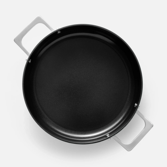 Tegame serpenyő Meda 4.0, ø 28 cm - Tapadásmentes serpenyő kerámia bevonattal fedővel, szürke