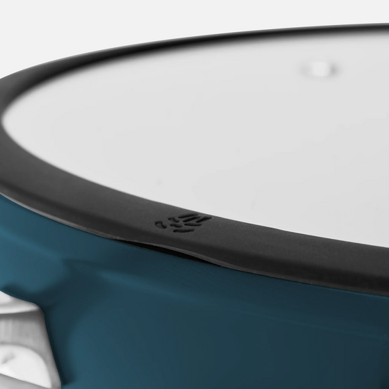 Wok serpenyő Meda 4.0, ø 28 cm - Tapadásmentes serpenyő kerámia bevonattal fedővel, kék