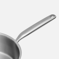 Nyeles lábas FABINI & Punčochář, ø 16 cm (1,2 l) - Szegecs nélküli nyeles lábas egyrétegű rozsdamentes acélból, üvegfedővel