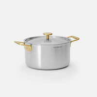 Fazék FABINI & Forejt, ø 24 cm (5,5 l) - Szegecs nélküli, többrétegű rozsdamentes acél fazék, fedővel
