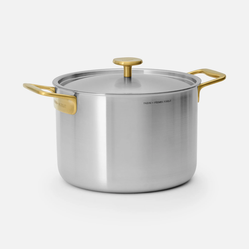 Fazék FABINI & Forejt, ø 24 cm (7 l) - Szegecs nélküli, többrétegű rozsdamentes acél fazék, fedővel