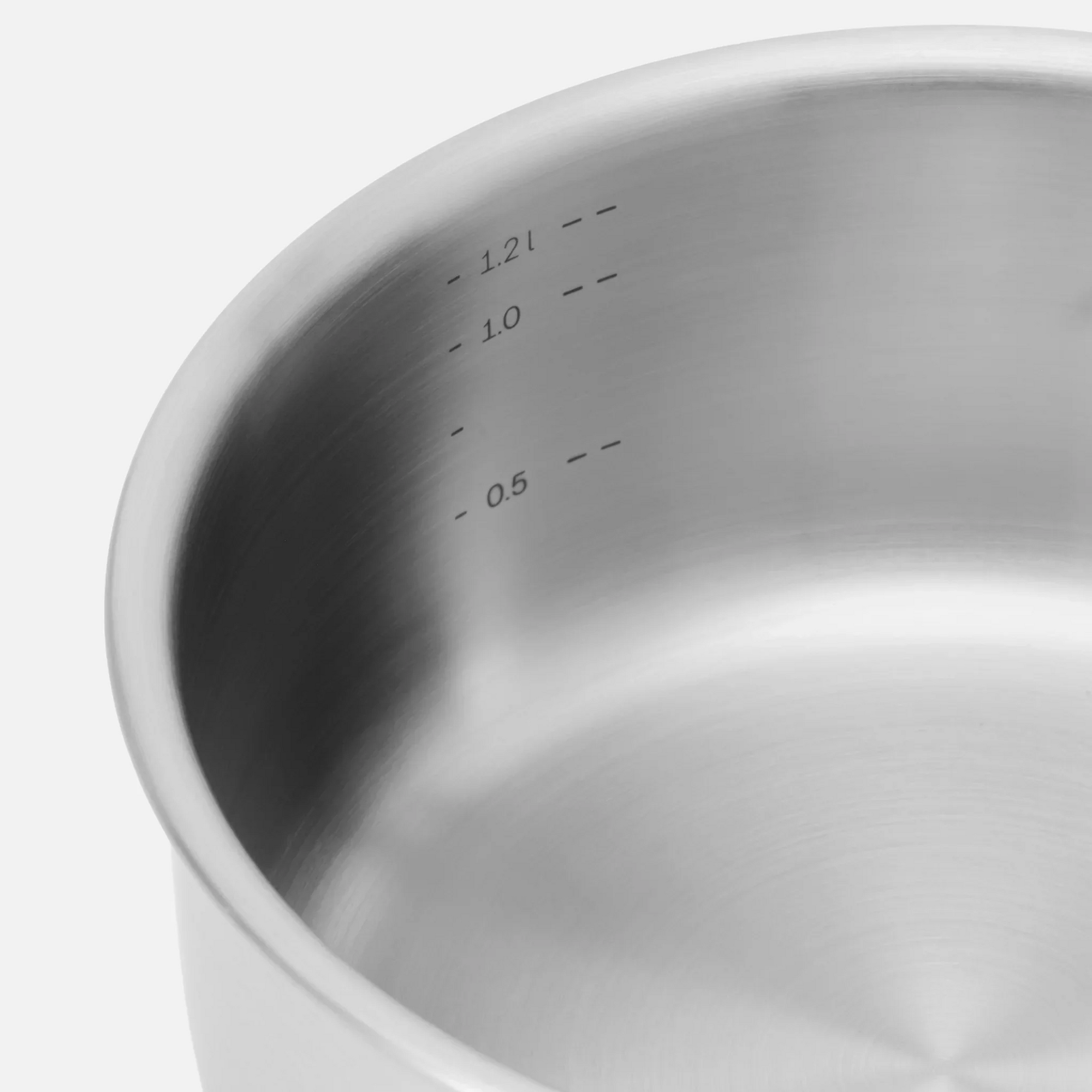 Nyeles lábas FABINI & Forejt, ø 16 cm (1,2 l) - Szegecs nélküli, többrétegű rozsdamentes acél nyeles lábas, fedővel