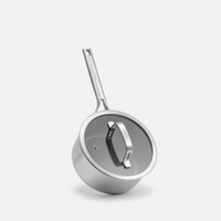 Nyeles lábas, ø 20 cm (3 l) - Szegecs nélküli, többrétegű rozsdamentes acél hibrid nyeles lábas kerámia bevonattal, fedővel