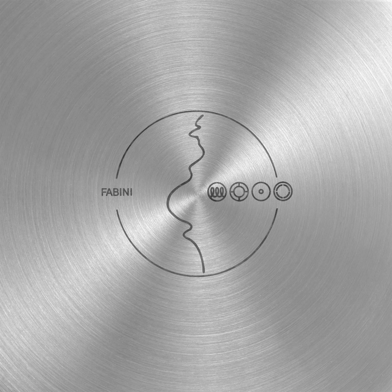 Nyeles lábas, ø 20 cm (3 l) - Szegecs nélküli, többrétegű rozsdamentes acél hibrid nyeles lábas kerámia bevonattal, fedővel