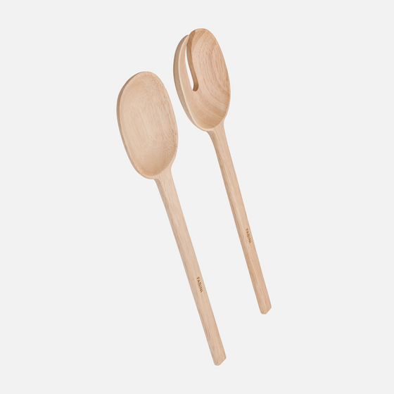Salátaszedő kanalak Arba, 2 db - Fa salátaszervírozó készlet