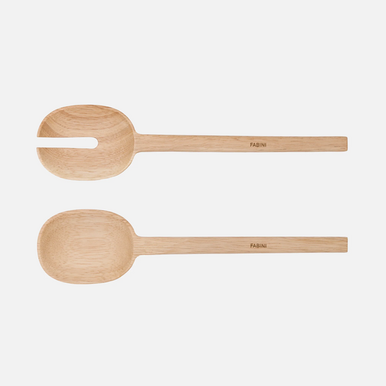 Salátaszedő kanalak Arba, 2 db - Fa salátaszervírozó készlet