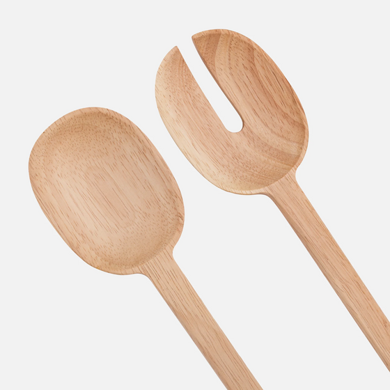 Salátaszedő kanalak Arba, 2 db - Fa salátaszervírozó készlet