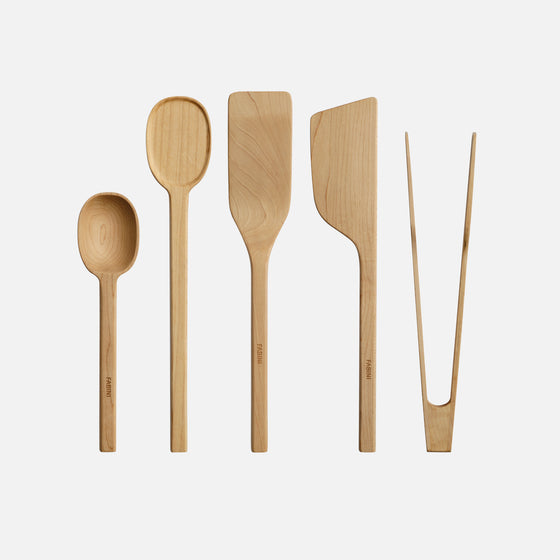 Arba konyhai segédeszköz készlet, 5 db - Juharból készült fa segédeszközök