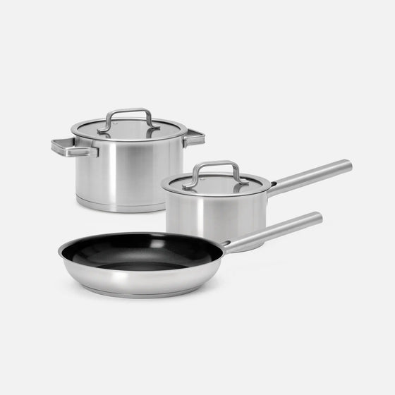 Edénykészlet Core Standard, 5 db - Szegecs nélküli, egyrétegű rozsdamentes acél edények