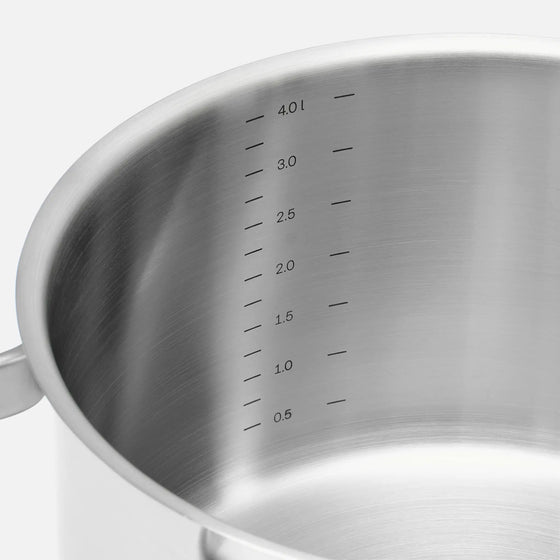 Edénykészlet Core Standard, 5 db - Szegecs nélküli, egyrétegű rozsdamentes acél edények