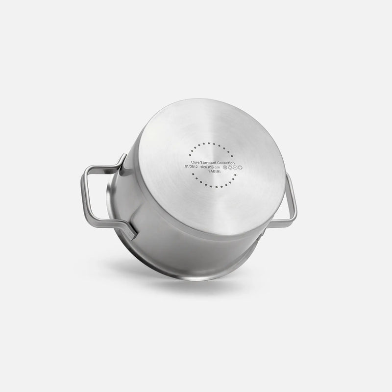 Lábas Core Standard, ø 18 cm (2 l) - Egyrétegű rozsdamentes acél lábas, fedővel