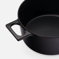 Lábas Mattia 3.0 Standard, ø 26 cm (5,5 l) - Zománcozott öntöttvas lábas fedővel, fényes fekete