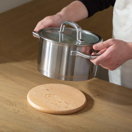 Edényalátét Arba, ø 20 cm - Bükkfa edényalátét