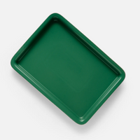 Szögletes pite forma, 38 × 27 cm - Kerámia sütőforma, zöld