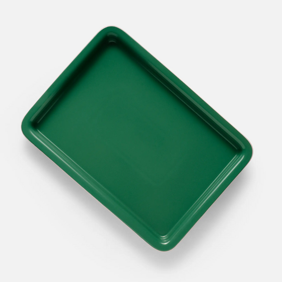 Szögletes pite forma, 38 × 27 cm - Kerámia sütőforma, zöld