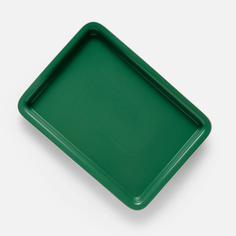 Szögletes pite forma, 38 × 27 cm - Kerámia sütőforma, zöld