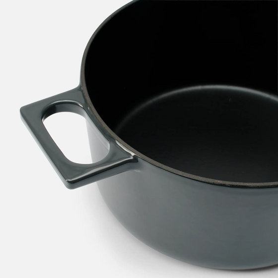 Lábas FABINI & Těhotnej kuchař, ø 26 cm (5,5 l) - Zománcozott öntöttvas lábas fedővel, szürke