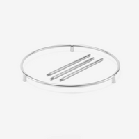 Szabadtéri főzőkészlet FABINI & FUEGO, ø 41 cm - Öntöttvas grillsütő lap és grillező állvány, 6 db-os