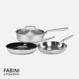 Serpenyő készlet FABINI & Pohlreich, ø 24 cm + ø 26 cm, 4 db - Szegecs nélküli serpenyő készlet ötrétegű rozsdamentes acélból