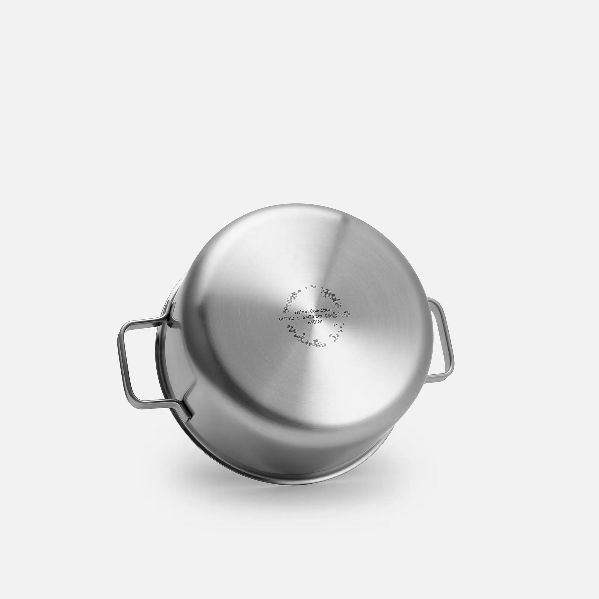 Lábas Hibrid Standard, ø 24 cm (4 l) - Szegecs nélküli, többrétegű rozsdamentes acél lábas hibrid kerámia felülettel, fedővel