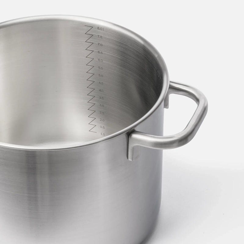 Fazék FABINI & Pohlreich 2.0, ø 24 cm (8 l) - Szegecs nélküli, többrétegű rozsdamentes acél fazék fedővel
