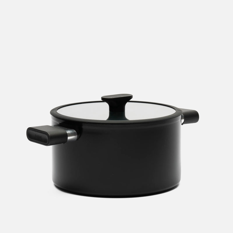 Lábas Meda 5.0 Economy, ø 24 cm (5,4 l) - Tapadásmentes kerámia bevonatú fazék fedővel, fekete