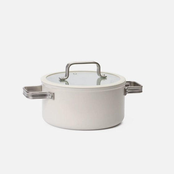 Fazék Meda 5.0 Standard, ø 20 cm (2,6 l) - Tapadásmentes kerámia bevonatú fazék fedővel, krémszínű