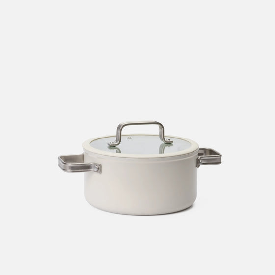 Fazék Meda 5.0 Standard, ø 20 cm (2,6 l) - Tapadásmentes kerámia bevonatú fazék fedővel, krémszínű