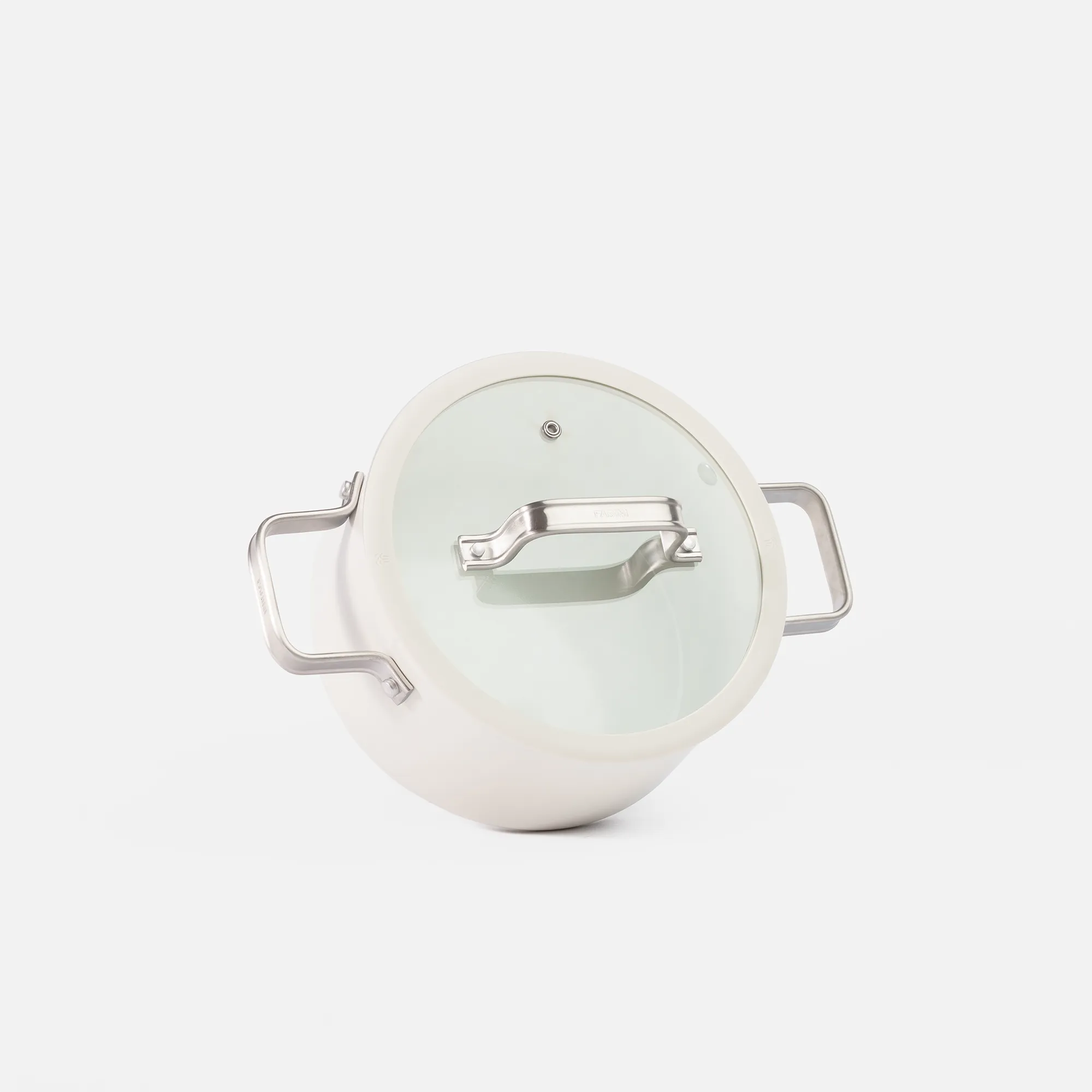 Fazék Meda 5.0 Standard, ø 20 cm (2,6 l) - Tapadásmentes kerámia bevonatú fazék fedővel, krémszínű
