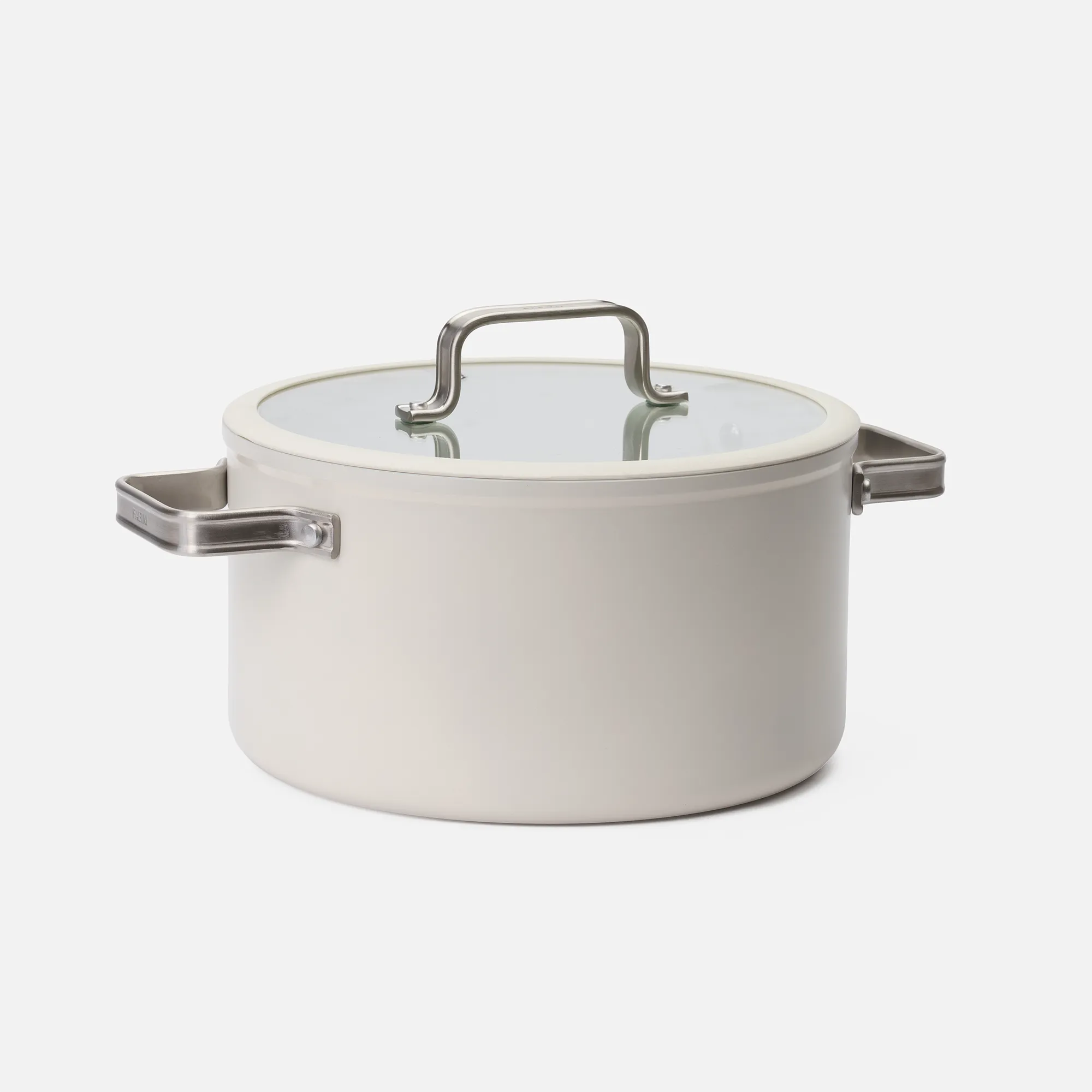 Lábas Meda 5.0 Standard, ø 24 cm (5,4 l) - Tapadásmentes kerámia bevonatú fazék fedővel, krémszínű