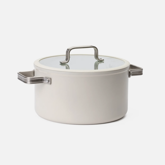 Lábas Meda 5.0 Standard, ø 24 cm (5,4 l) - Tapadásmentes kerámia bevonatú fazék fedővel, krémszínű