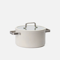Lábas Meda 5.0 Standard, ø 24 cm (5,4 l) - Tapadásmentes kerámia bevonatú fazék fedővel, krémszínű