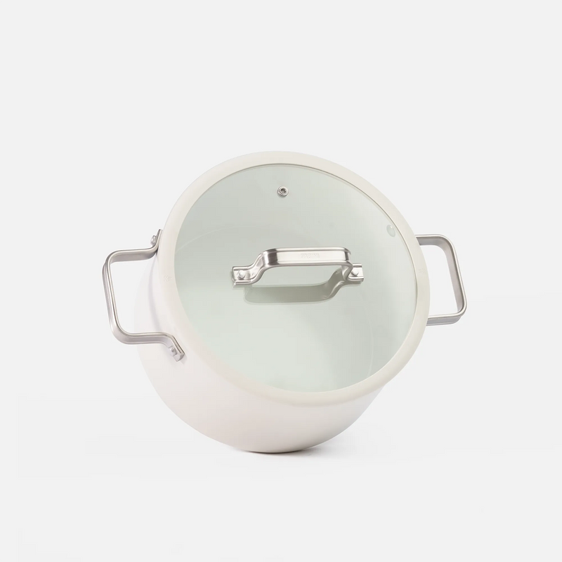 Lábas Meda 5.0 Standard, ø 24 cm (5,4 l) - Tapadásmentes kerámia bevonatú fazék fedővel, krémszínű