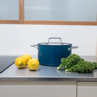 Fazék Meda 4.0, ø 24 cm (5,5 l) - Tapadásmentes fazék kerámia bevonattal fedővel, fekete
